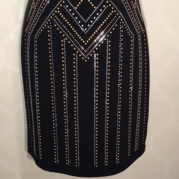 SLEEVELESS STUDDED NIGHT OUT DRESS - Picture 6 of 8